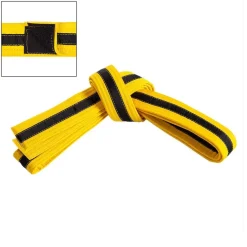 Adjustable Black Striped Belt