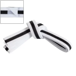 Adjustable Black Striped Belt