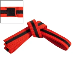 Adjustable Black Striped Belt