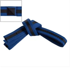Adjustable Black Striped Belt
