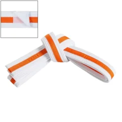 Adjustable Striped White Belt
