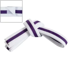 Adjustable Striped White Belt