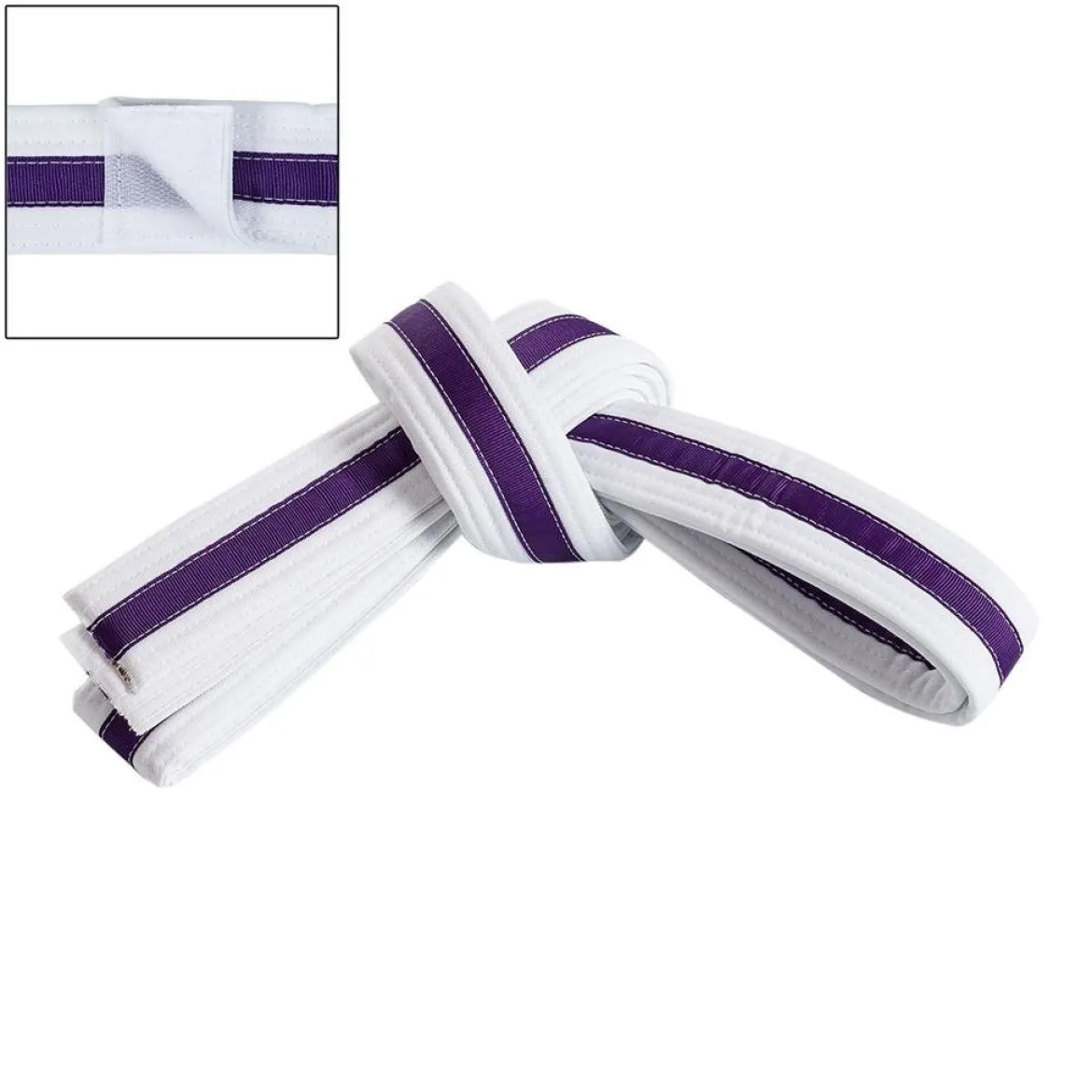 Adjustable Striped White Belt
