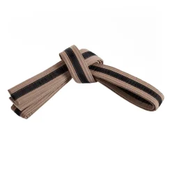Double Wrap Black Striped Belt