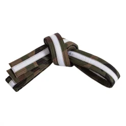 Double Wrap White Striped Belt