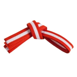 Double Wrap White Striped Belt