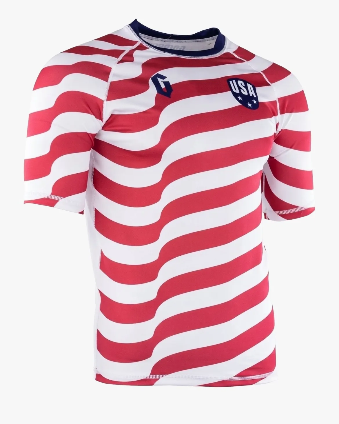 Gameness USA Stripes Short Sleeve Rash Guard