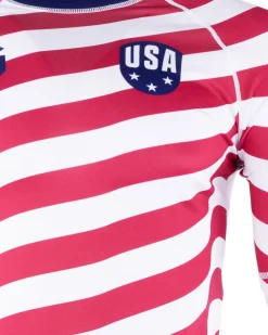 Gameness USA Stripes Short Sleeve Rash Guard