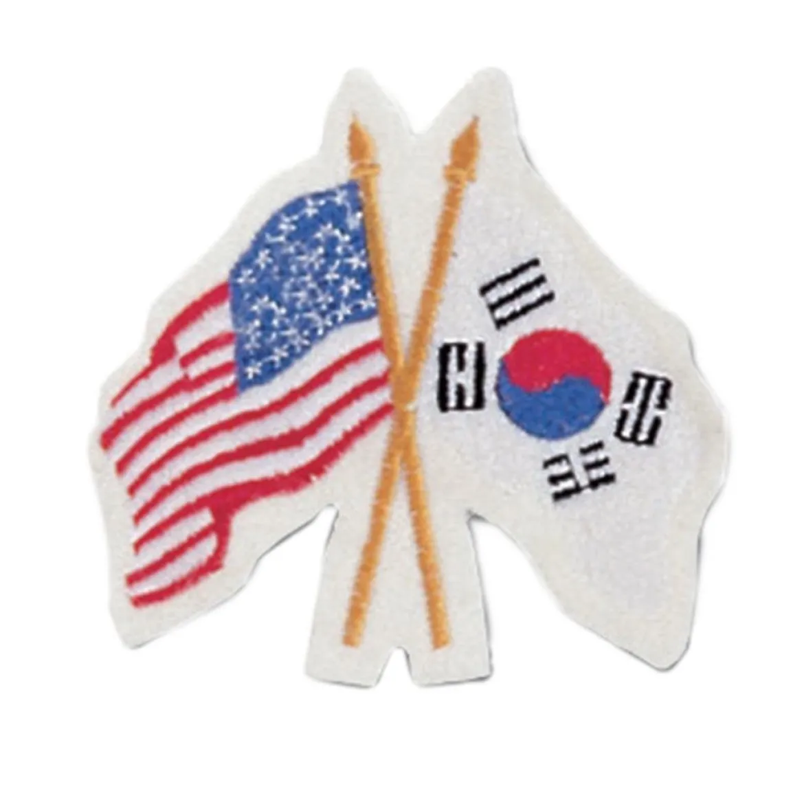 Iron-On USA/Korean Flags Patch