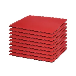 Reversible 2 Color 3/4" Thick Puzzle Sport Mat Kit - Red/Black