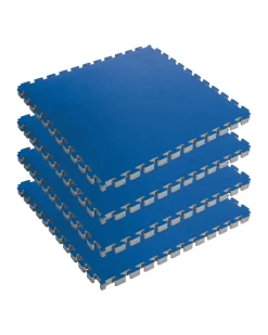 Reversible 1.5" Puzzle Mat Four Piece Bundle - Blue/Red