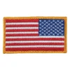 Sewn-In Reverse Gold American Flag Patch